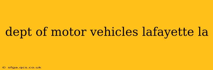 dept of motor vehicles lafayette la