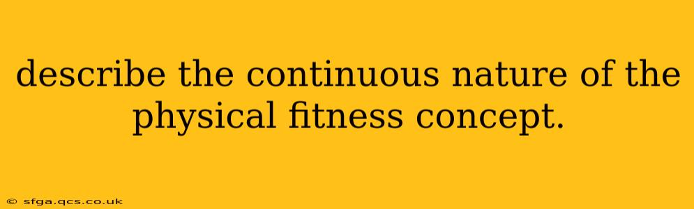 describe the continuous nature of the physical fitness concept.