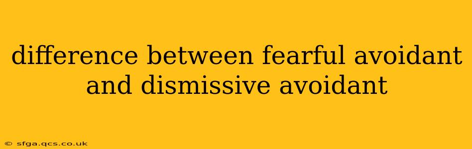 difference between fearful avoidant and dismissive avoidant