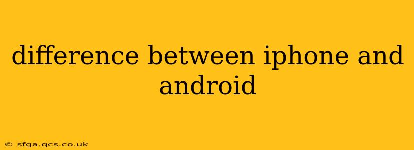 difference between iphone and android