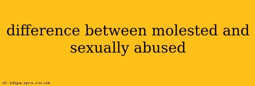 difference between molested and sexually abused