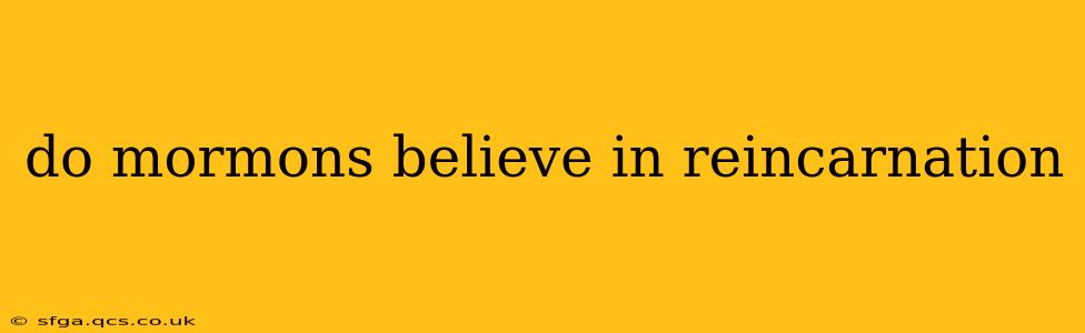 do mormons believe in reincarnation