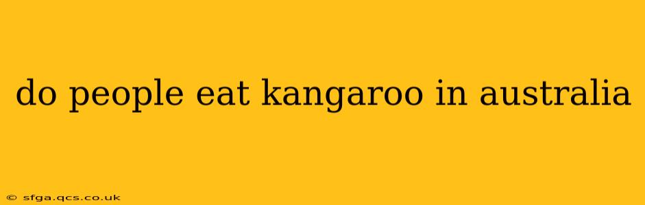 do people eat kangaroo in australia