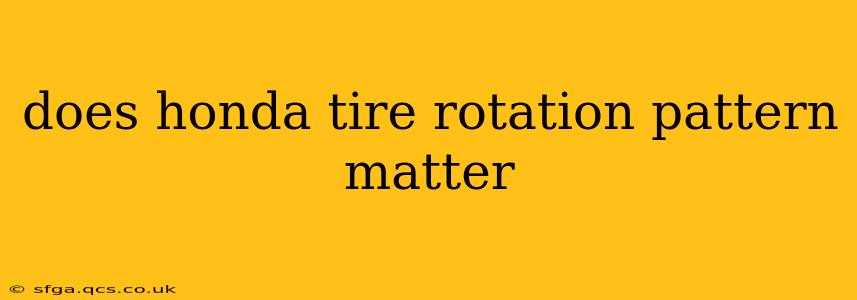 does honda tire rotation pattern matter