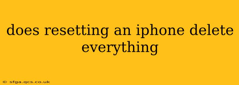 does resetting an iphone delete everything