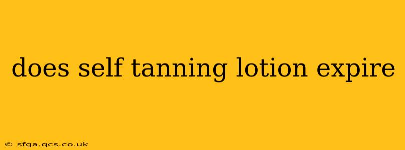does self tanning lotion expire