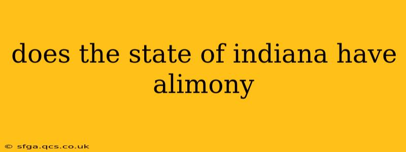 does the state of indiana have alimony