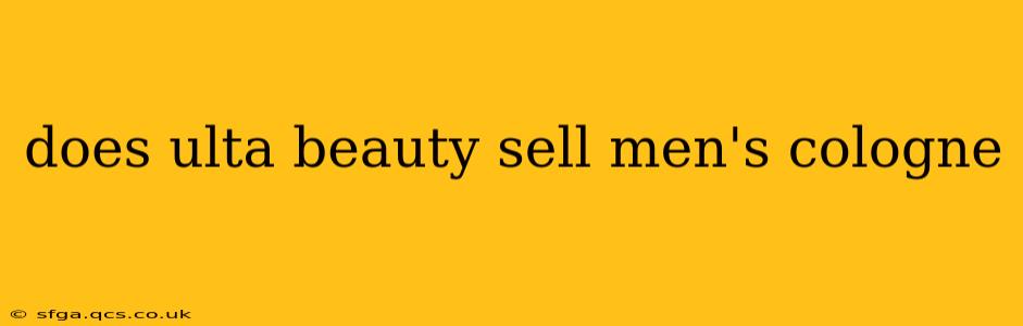 does ulta beauty sell men's cologne