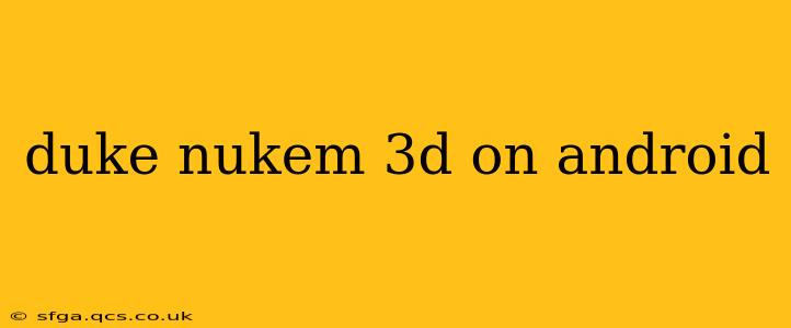 duke nukem 3d on android