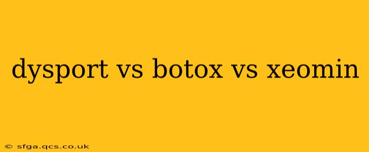 dysport vs botox vs xeomin
