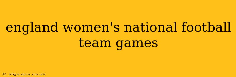england women's national football team games