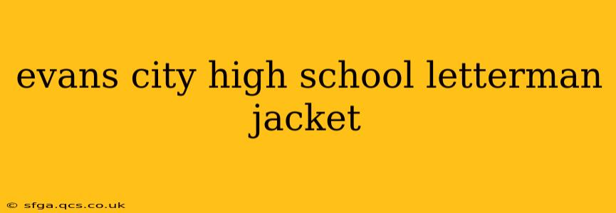 evans city high school letterman jacket