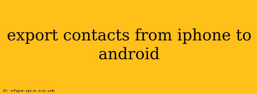 export contacts from iphone to android
