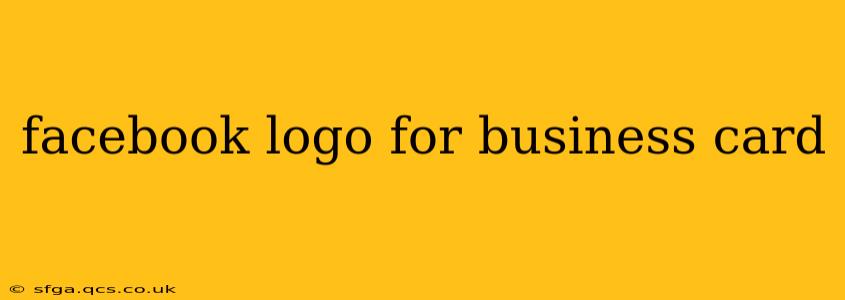 facebook logo for business card