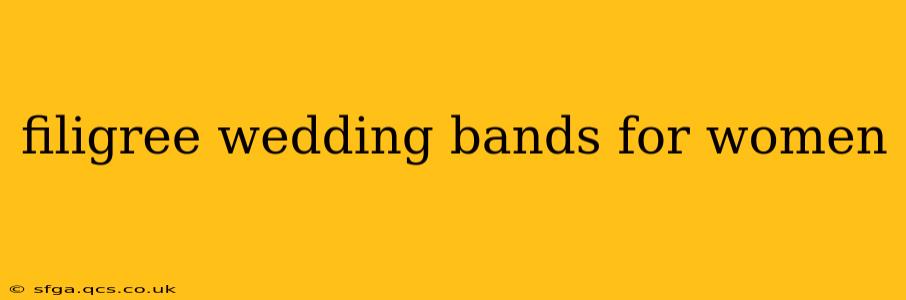 filigree wedding bands for women