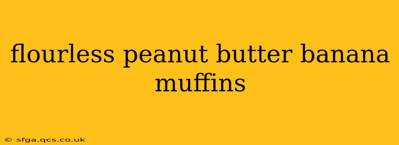 flourless peanut butter banana muffins