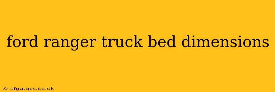 ford ranger truck bed dimensions