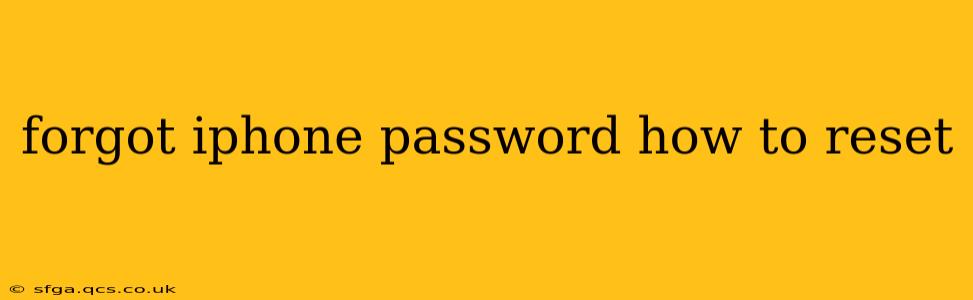 forgot iphone password how to reset