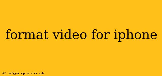 format video for iphone