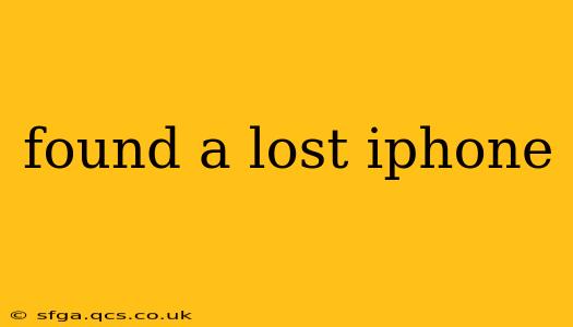 found a lost iphone