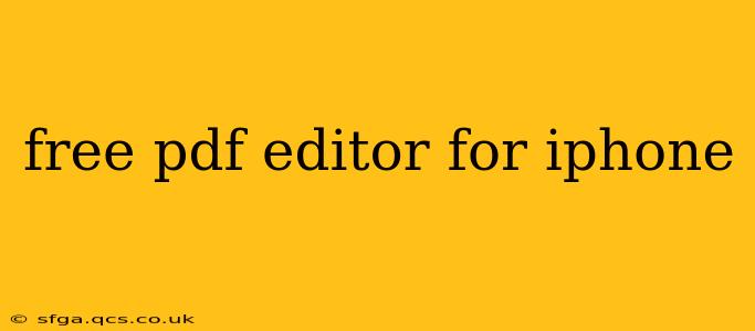 free pdf editor for iphone