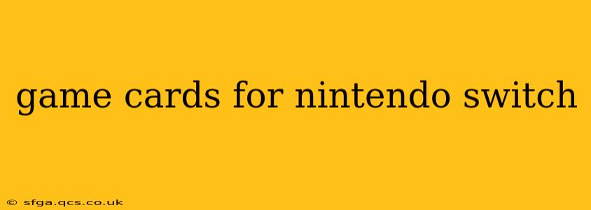 game cards for nintendo switch