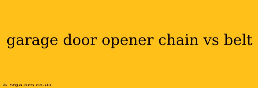 garage door opener chain vs belt