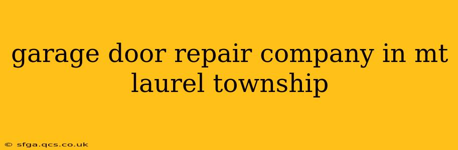 garage door repair company in mt laurel township