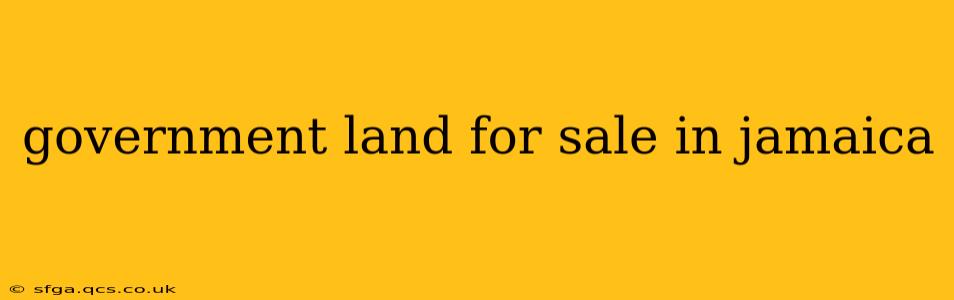 government land for sale in jamaica