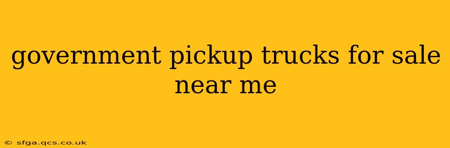 government pickup trucks for sale near me