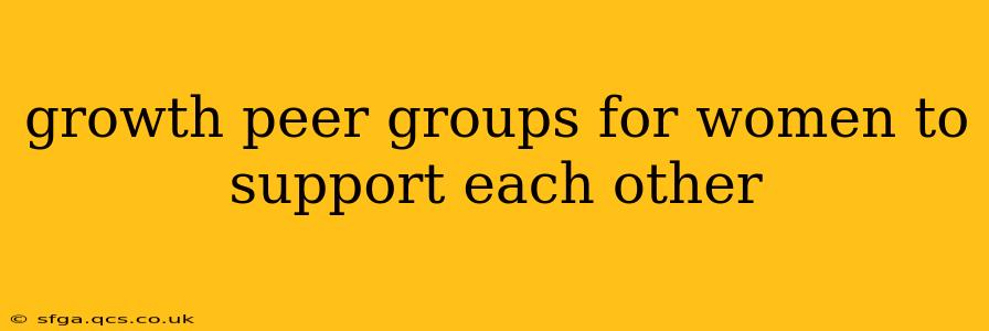 growth peer groups for women to support each other