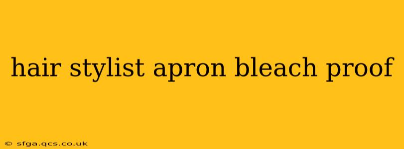 hair stylist apron bleach proof