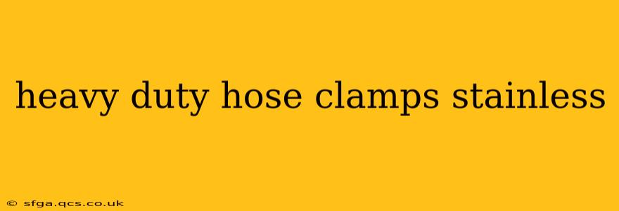 heavy duty hose clamps stainless