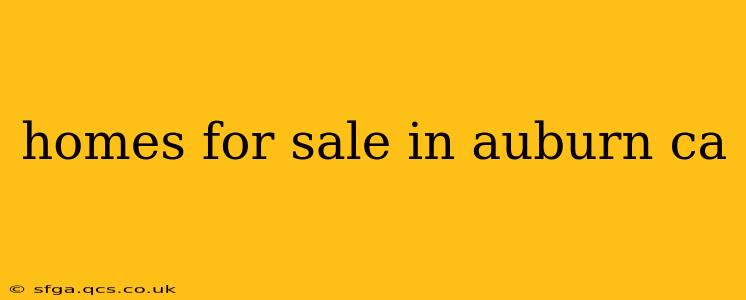 homes for sale in auburn ca