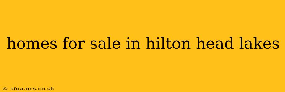 homes for sale in hilton head lakes