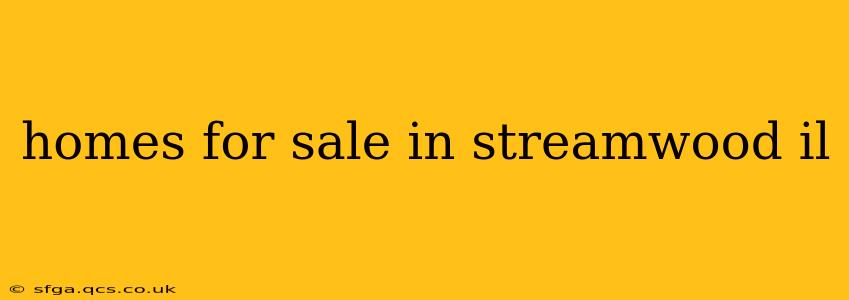 homes for sale in streamwood il