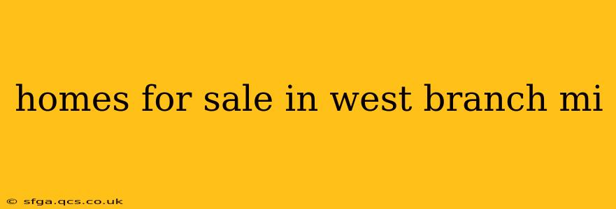 homes for sale in west branch mi