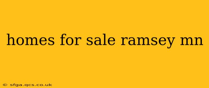 homes for sale ramsey mn