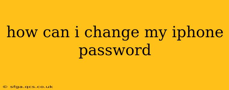 how can i change my iphone password