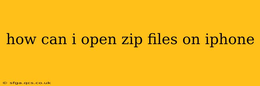 how can i open zip files on iphone
