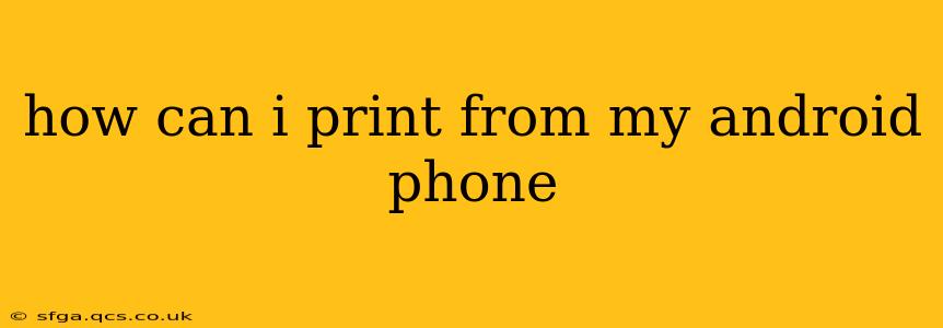 how can i print from my android phone
