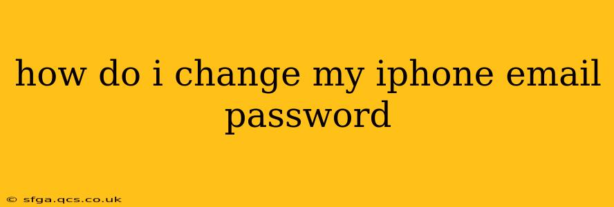 how do i change my iphone email password