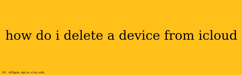 how do i delete a device from icloud