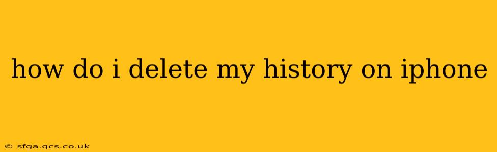 how do i delete my history on iphone