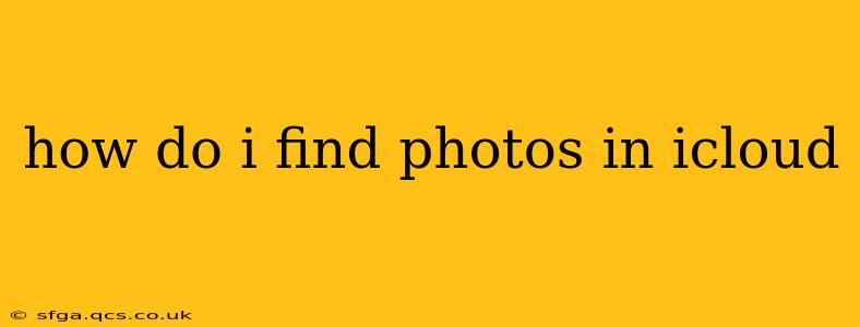how do i find photos in icloud