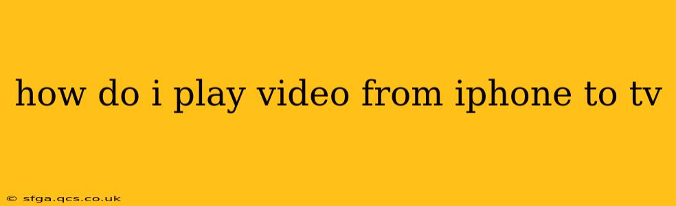 how do i play video from iphone to tv