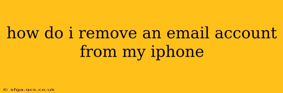 how do i remove an email account from my iphone