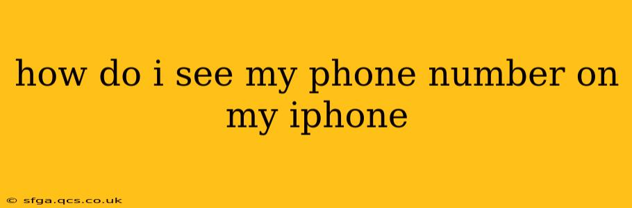 how do i see my phone number on my iphone