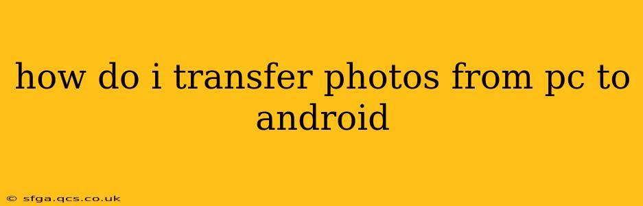how do i transfer photos from pc to android