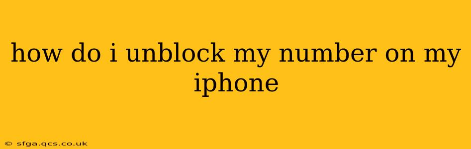 how do i unblock my number on my iphone